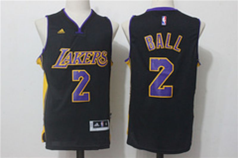 Men Los Angeles Lakers #2 Ball Black NBA Jerseys->new orleans saints->NFL Jersey